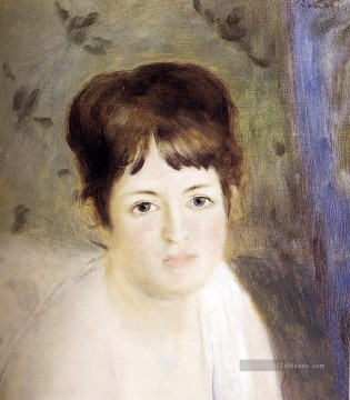 Renoir Art - Tête d’une femme maître Pierre Auguste Renoir